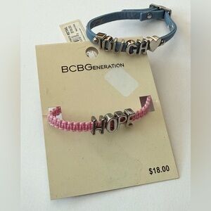 BCBGeneration Bracelets. Bundle of 2. One NEW. Hope & Tough!